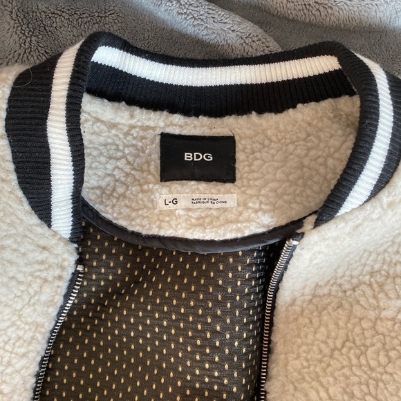 Urban Outfitters Sherpa Bomber Varsity Jacket - Picture 2 of 4